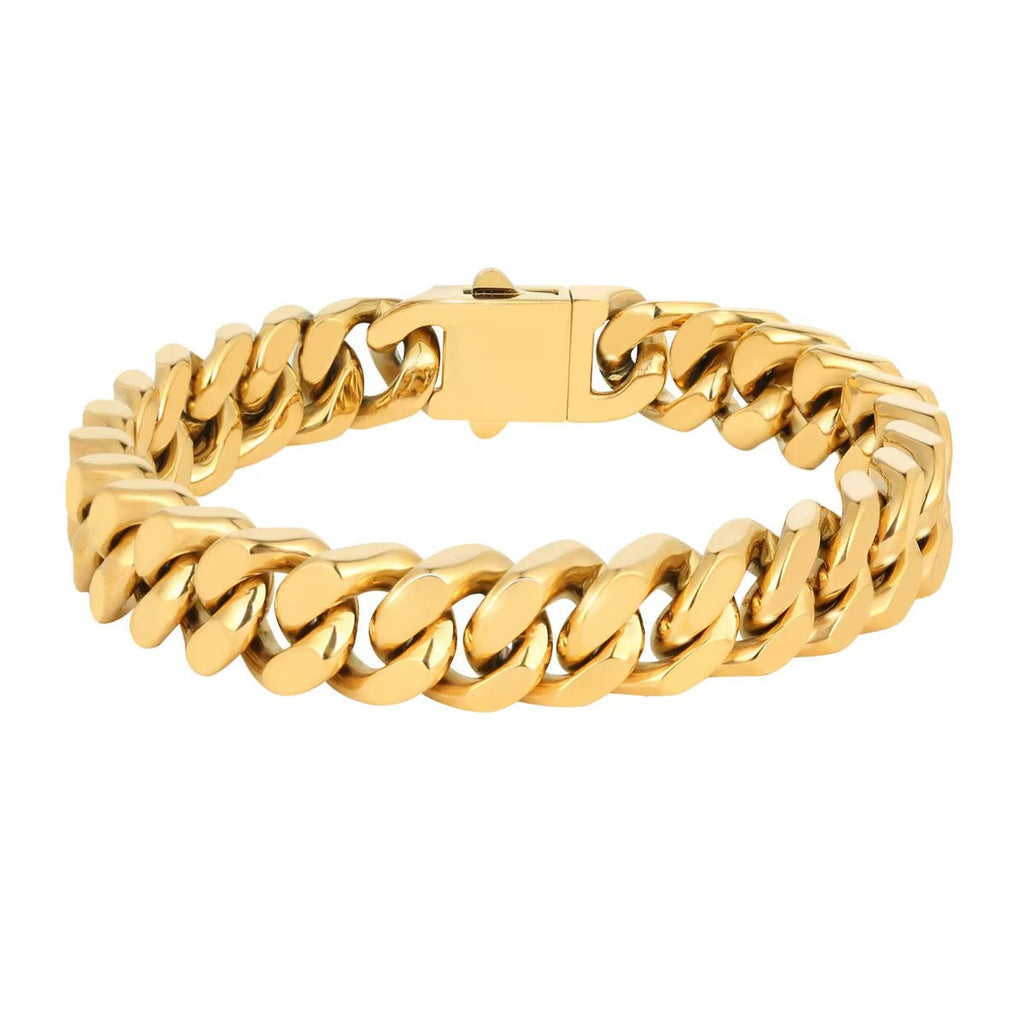 Men's Link Chain Gold Plating Simple High Bracelets
